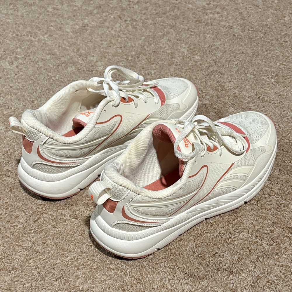 Reebok Women's Cream and Pink Sneakers - Picture 4 of 8